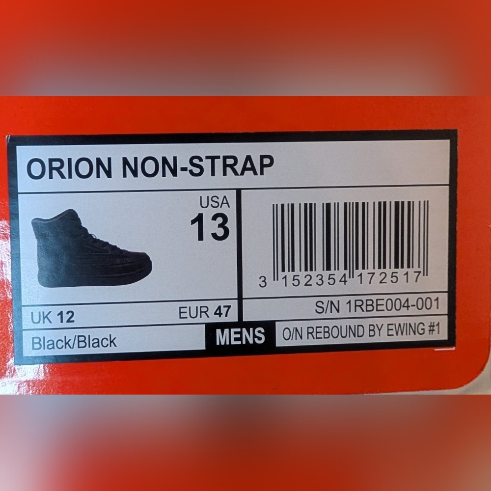 Patrick Ewing 33 Rebound B-Ball Shoes Men’s Orion Size 13 Black Non-Strap NIB - Picture 10 of 13